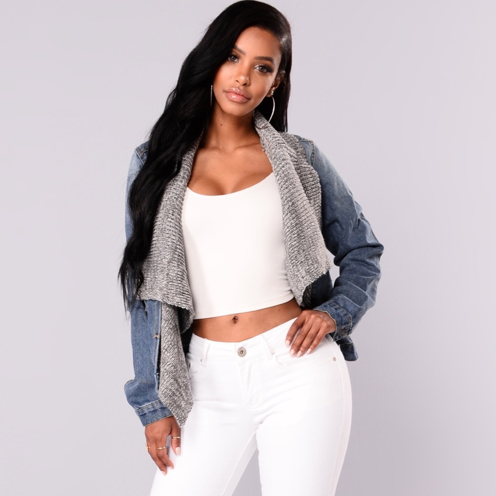 I run this jacket - denim jacket from fashionnova